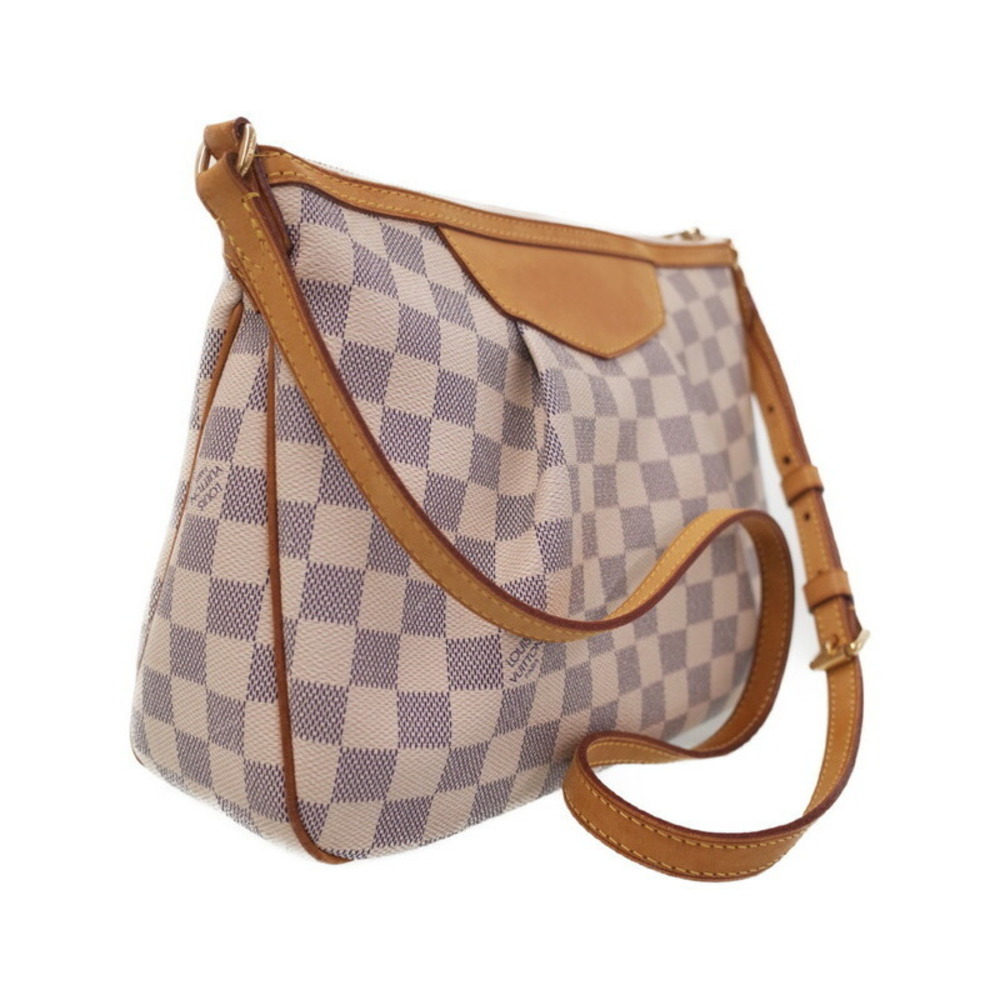 Louis Vuitton Azur Siracusa Shoulder PM White Bag Damier - Picture 2 of 8